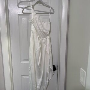 Elegant White Asymmetrical Dress